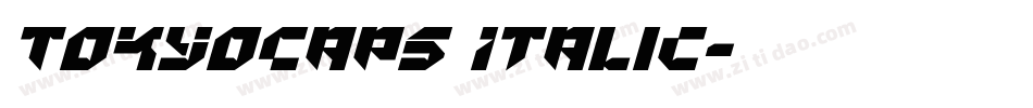 TokyoCaps Italic字体转换